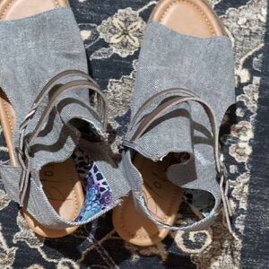 Blowfish Gray and Tan Women's Sandals